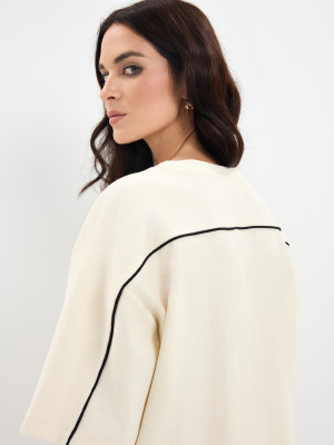 Mohito - T-shirt oversize - nude - XL