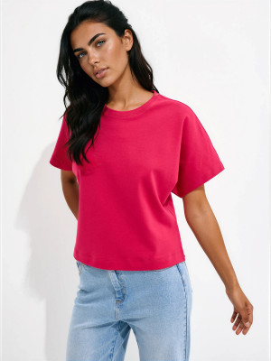 Mohito - T-shirt in cotone - fucsia - L