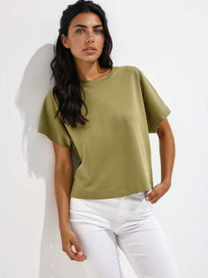 Mohito - Bawełniany t-shirt - zielony -
