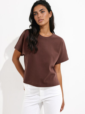 Mohito - T-shirt in cotone - marrone - L
