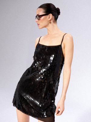 Mohito - Paillettenkleid - Kastanienbraun - 32