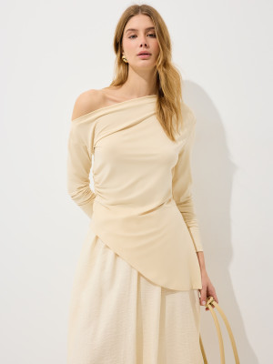 Mohito - Bluse aus Lyocell-Mix - Creme - XS
