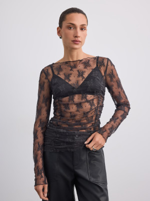 Mohito - Blusa de encaje - gris oscuro - L