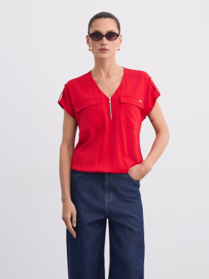 Mohito - Blusa in viscosa - rosso - 44
