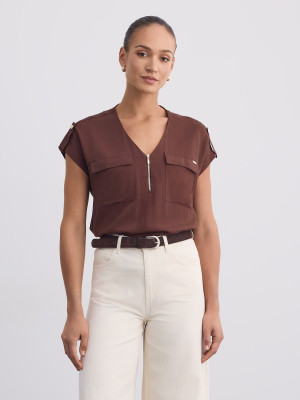 Mohito - Blusa de viscosa - marrón oscuro - 36