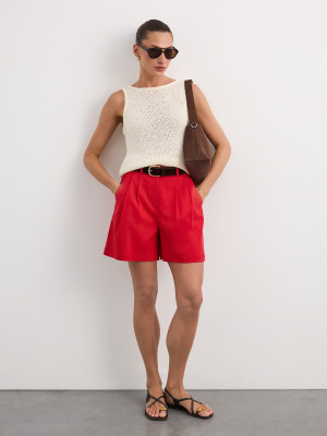 Mohito - Shorts mit Gürtel - Rot - 32