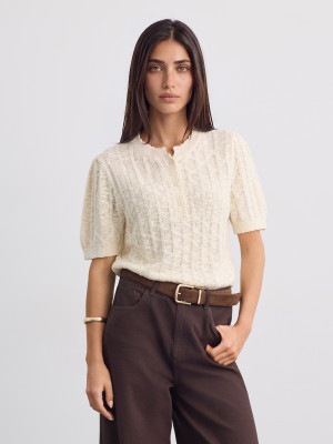 Mohito - Pullover mit Kurzen Ärmeln - Nude - L