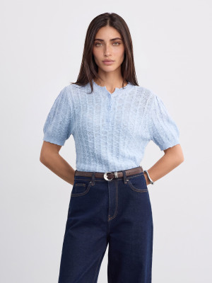 Mohito - Maglione a maniche corte - blu pallido - M