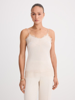 Mohito - Top con pizzo - nude - M