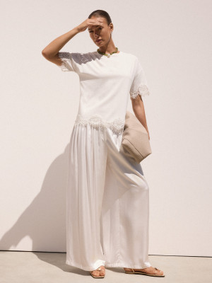 Mohito - Wide leg trousers - Creme - 38
