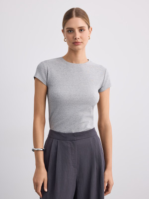 Mohito - T-shirt aderente - grigio scuro - 3XL