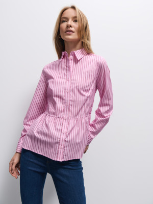 Mohito - Gestreifte Hemdbluse - Pink - 34