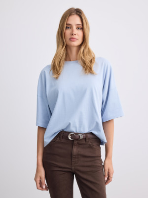 Mohito - Camiseta de algodón - azul pálido - XS