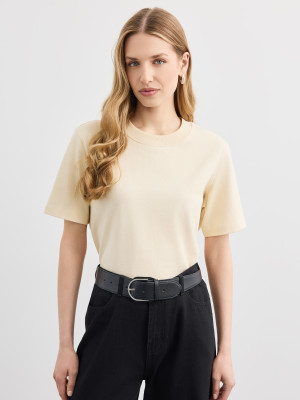 Mohito - T-shirt in cotone - giallo chiaro - XXS