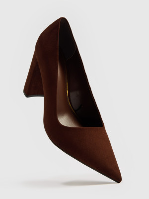 Mohito - Zapatos de salón con tacón ancho - marrón oscuro - 36