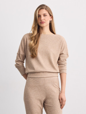 Mohito - Blusa con cuello barco - beige - L