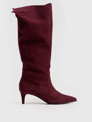 Mohito - Botas altas de piel - maroon - 37