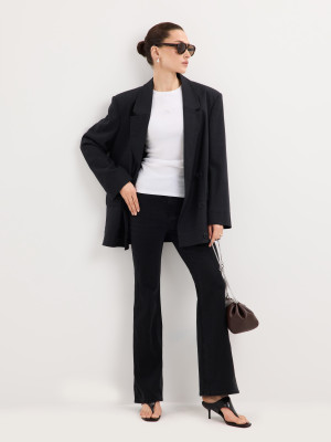 Mohito - Jeansy flare petite - czarny -