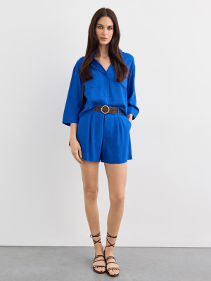 Mohito - Shorts mit Gürtel - Blau - 40