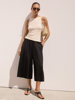 Mohito - Spodnie culotte z lyocellem - czarny -