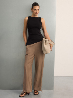 Mohito - Pantaloni wide leg - caffè - 40