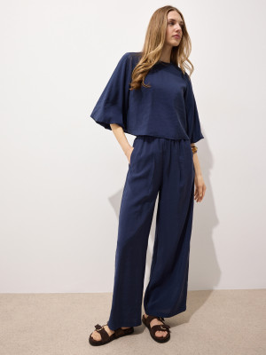 Mohito - Pantaloni wide leg - steel blue - 44