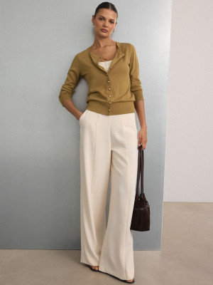 Mohito - Pantaloni cu croi larg - Ivory - 32