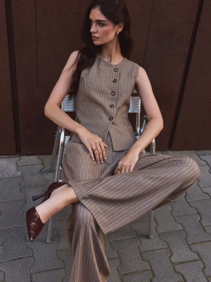 Mohito - Pantalón de pernera ancha - beige - L