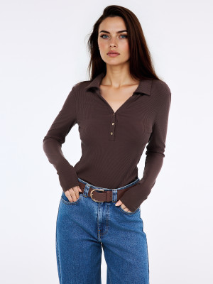 Mohito - Longsleeve z lyocellem - brązowy -