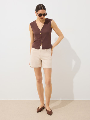 Mohito - Pantaloncini in denim - panna - 42