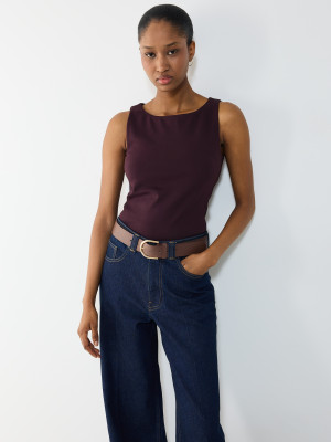 Mohito - Top aderente - viola scuro - XL