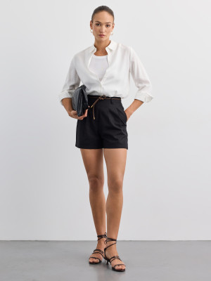 Mohito - Pantaloncini con cintura - nero - 32