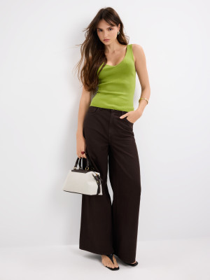 Mohito - Jeans a gamba ampia - marrone scuro - 42