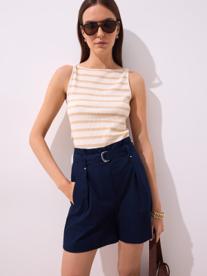 Mohito - Geripptes Top - Beige - L