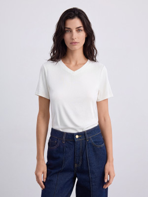 Mohito - Camiseta con viscosa - blanco - L