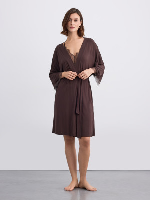 Mohito - LADIES` DRESSING GOWN - marrone scuro - S