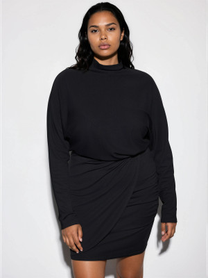 Mohito - Mini-Strickkleid - Schwarz - S