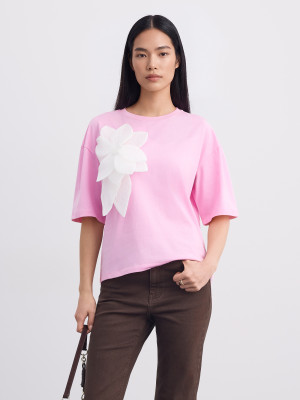 Mohito - Camiseta con aplique - rosa pastel - S