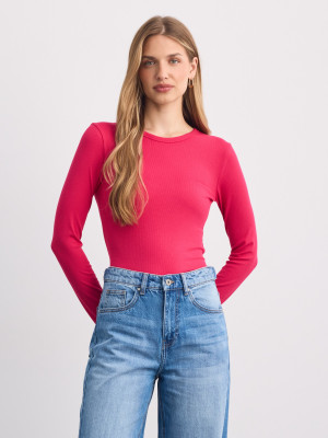 Mohito - Blouse with long sleeves - fucsia - XXS