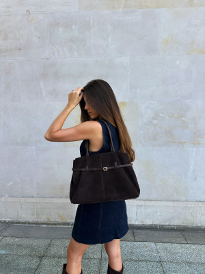Mohito - Leather handbag - marrone scuro - ONE SIZE