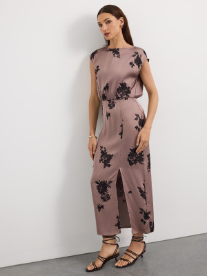 Mohito - Maxikleid aus Viskose - Braun - 34