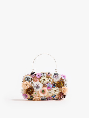 Mohito - Tasche mit Schmuckblumen - Mehrfarbig - ONE SIZE