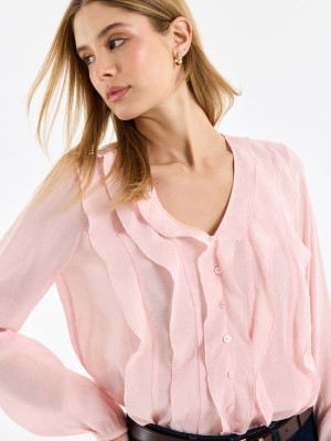Mohito - Viscose rich blouse - rosa pastello - 36