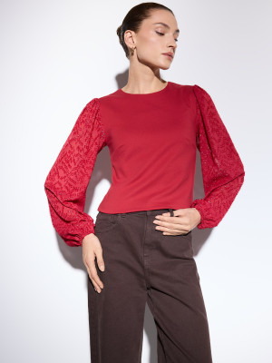 Mohito - Blusa con maniche decorative - rosso - S
