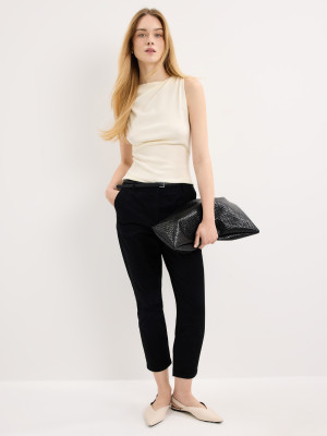 Mohito - Pantaloni chino slim fit con cintura - nero - 32