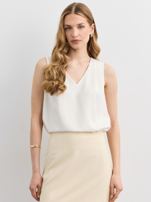 Mohito - Blusa in misto lyocell - panna - 32