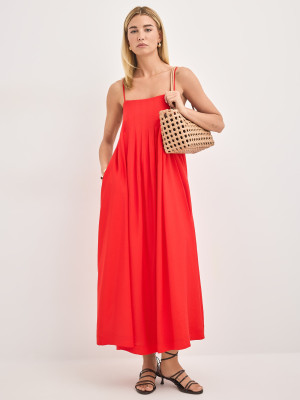 Mohito - Maxi abito con spalline - rosso - 32