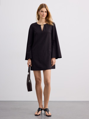 Mohito - Minikleid mit dekorativem Element - Schwarz - 40