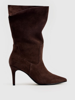 Mohito - Ankle Boots aus Leder - Dunkelbraun - 35