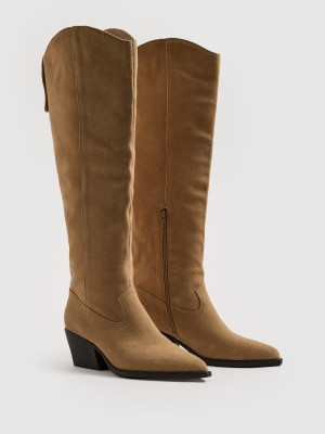 Mohito - Botas altas de piel - beige - 36